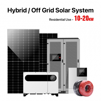 10-20KW Residential Use Hybrid / Off Grid Solar System 