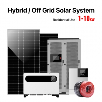 1-10KW Residential Use Hybrid / Off Grid Solar System 