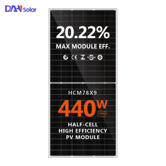 Half Cell 440w Black Mono Solar Panel 