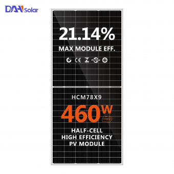 DAH Mono 9BB 460W 455W 450W Half Cell Solar Panel 