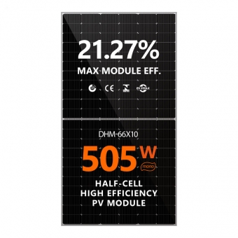 475W-505W Solar Panel Half-Cell High Efficiency PV Module