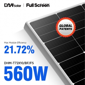 1/3 Cut Low Current Bifacial Full-Screen PV Module with Silver  Frame